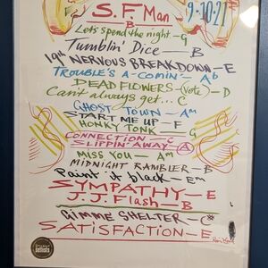 Rolling Stones Concert Setlist Poster